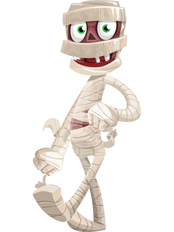 Funny Mummy Vector Cartoon Character